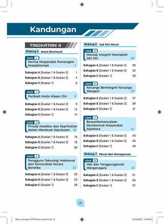 Skema Jawapan SPM Pendidikan Moral KSSM Tg 4&5