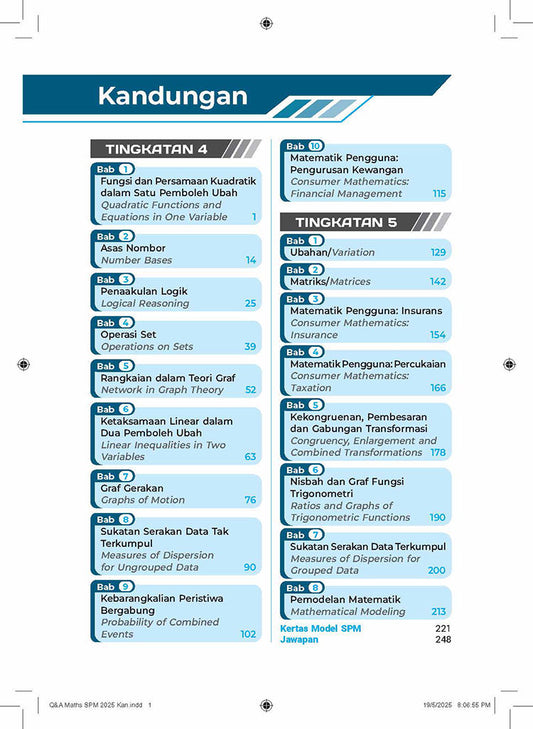 Skema Jawapan SPM Matematik (Dwi) KSSM Tg 4&5