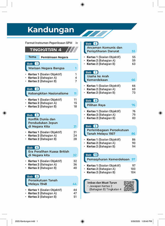 Skema Jawapan SPM Sejarah KSSM Tg 4&5