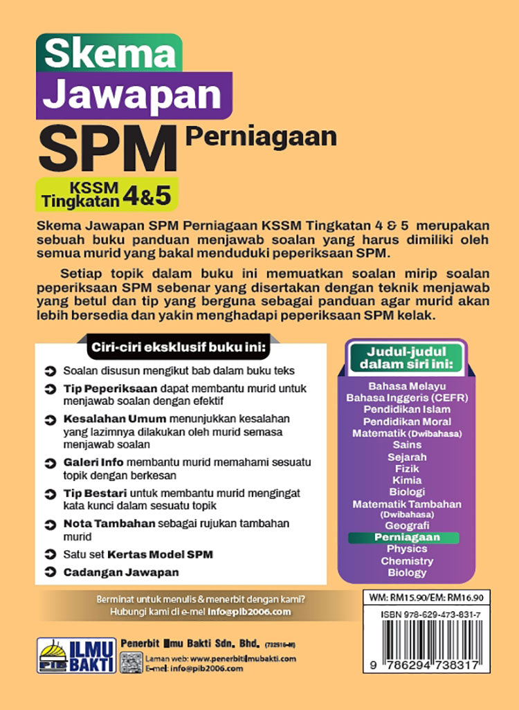 Skema Jawapan SPM Perniagaan KSSM Tg 4&5