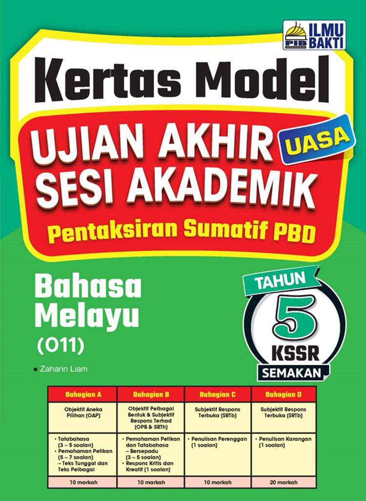 Kertas Model UASA Bahasa Melayu KSSR Thn 5