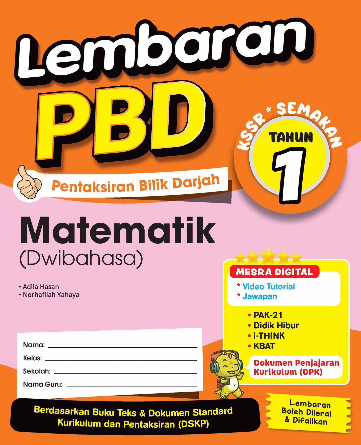 Lembaran PBD (2026) - Matematik (Dwi) Tahun 1