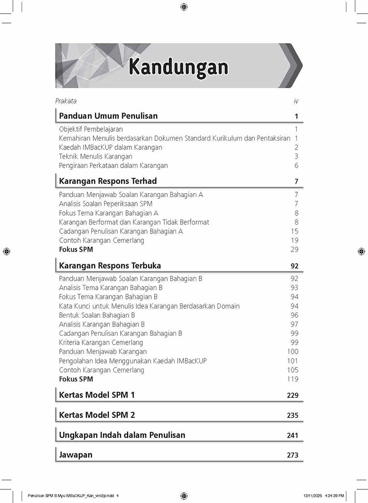 Penulisan Bahasa Melayu SPM (IMBacKUP) 2026