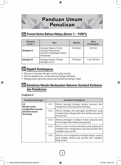 Penulisan Bahasa Melayu SPM (IMBacKUP) 2026
