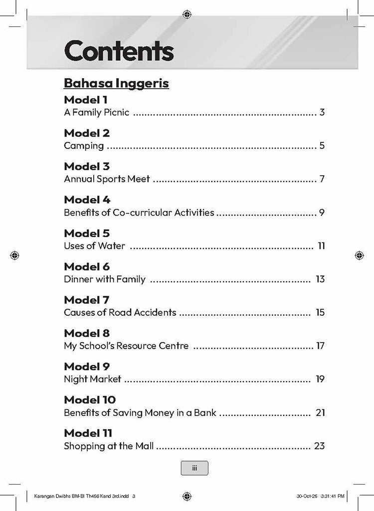 Model Karangan Dwibahasa Tahun 4, 5 & 6 [2026]