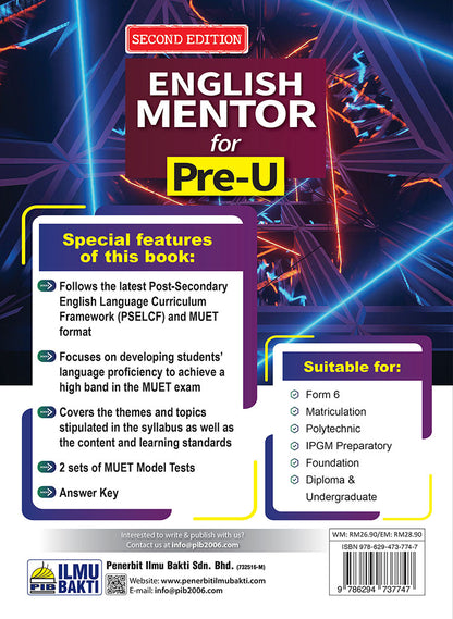 English Mentor for Pre-U [2025]