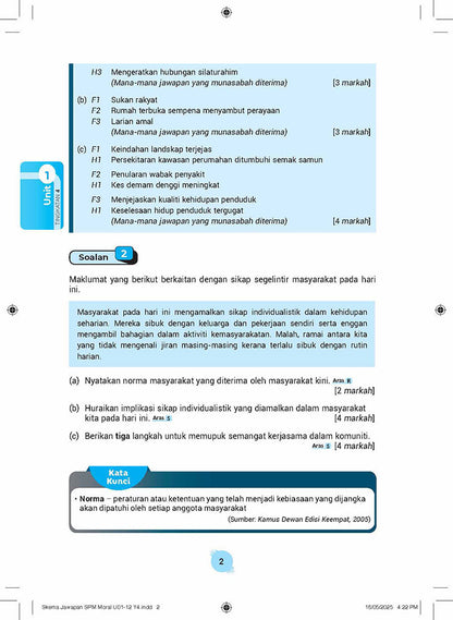 Skema Jawapan SPM Pendidikan Moral KSSM Tg 4&5