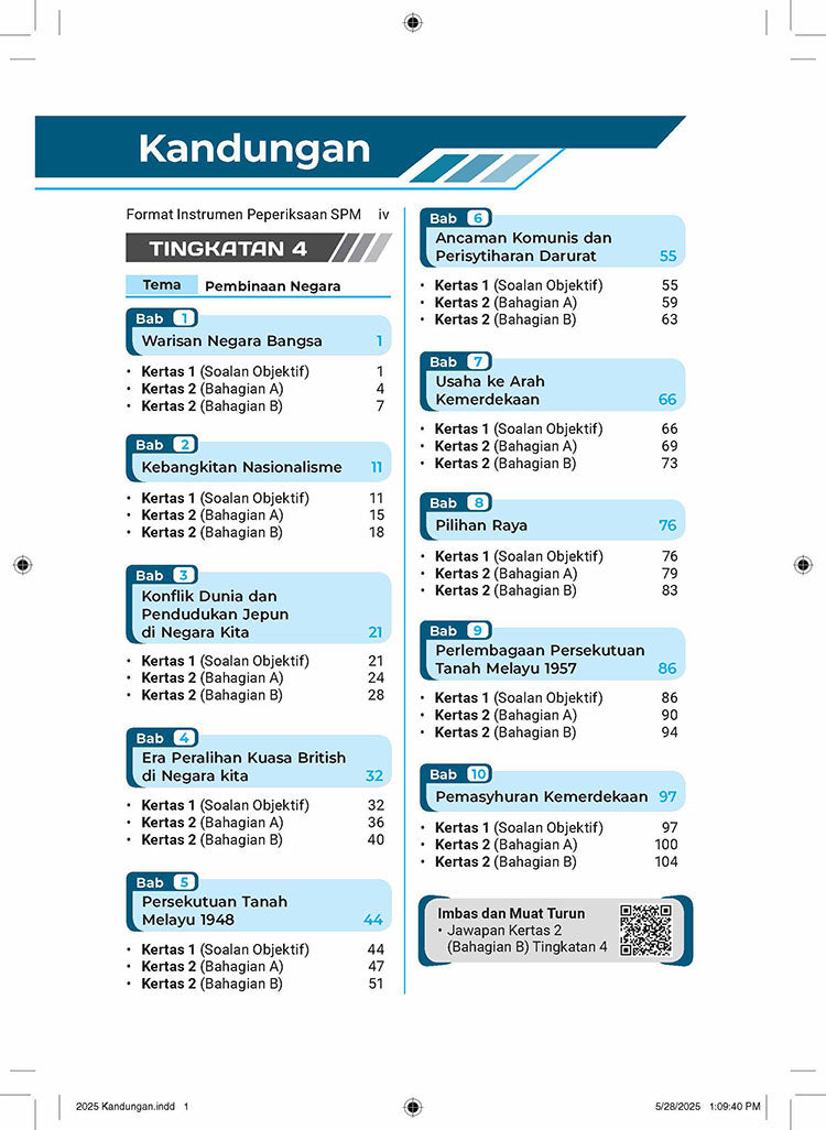 Skema Jawapan SPM Sejarah KSSM Tg 4&5