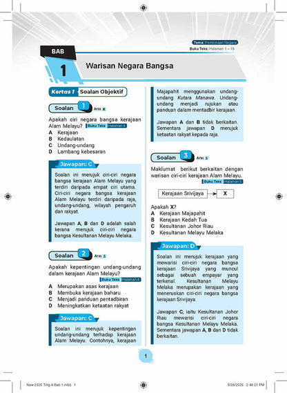 Skema Jawapan SPM Sejarah KSSM Tg 4&5