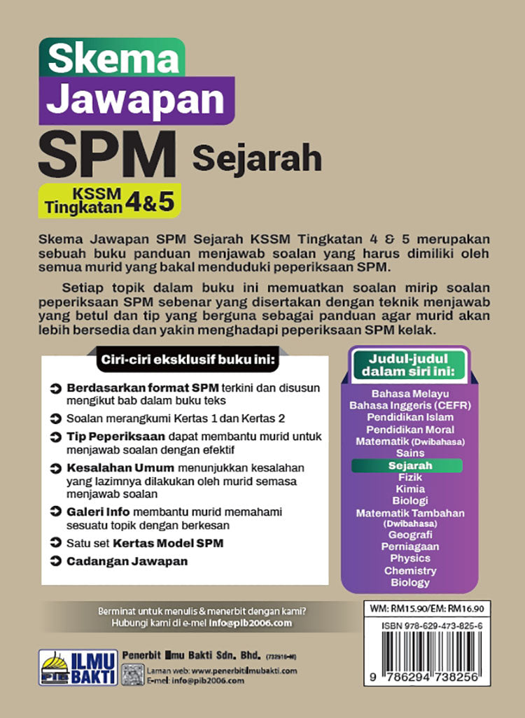 Skema Jawapan SPM Sejarah KSSM Tg 4&5