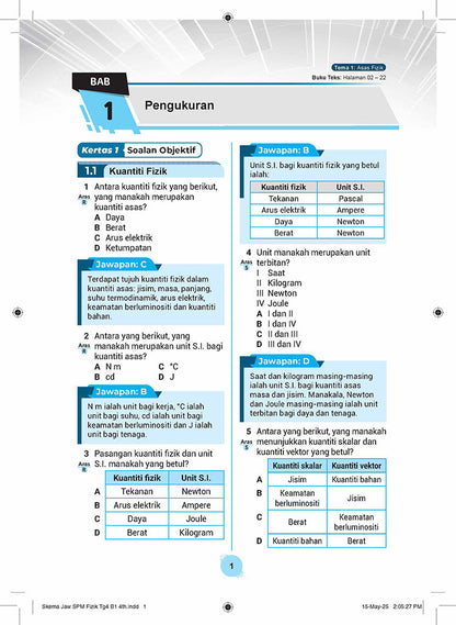 Skema Jawapan SPM Fizik KSSM Tg 4&5