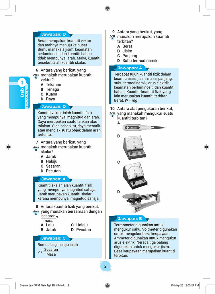 Skema Jawapan SPM Fizik KSSM Tg 4&5