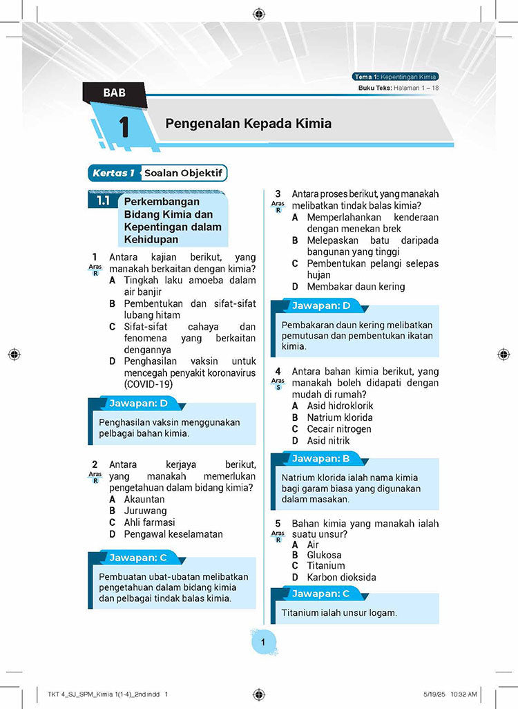 Skema Jawapan SPM Kimia KSSM Tg 4&5
