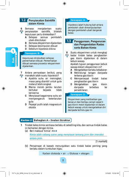 Skema Jawapan SPM Kimia KSSM Tg 4&5