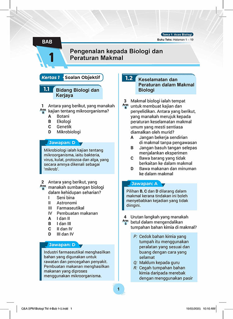 Skema Jawapan SPM Biologi  KSSM Tg 4&5