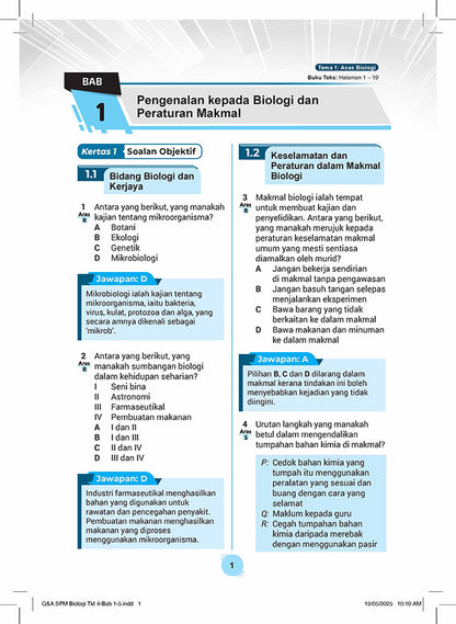 Skema Jawapan SPM Biologi  KSSM Tg 4&5