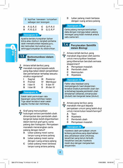 Skema Jawapan SPM Biologi  KSSM Tg 4&5