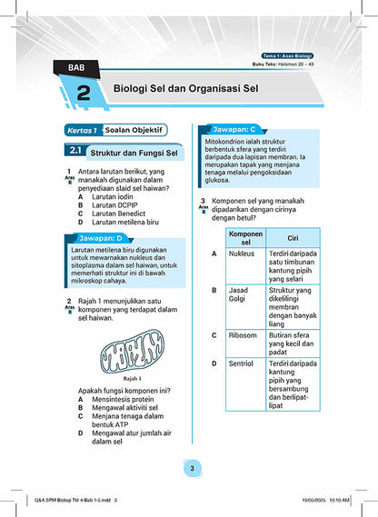 Skema Jawapan SPM Biologi  KSSM Tg 4&5