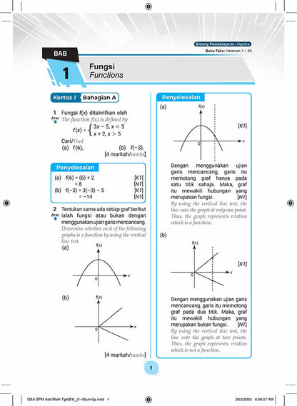 Skema Jawapan SPM Matematik Tambahan (Dwi) KSSM Tg 4&5
