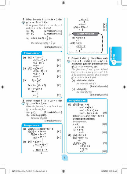 Skema Jawapan SPM Matematik Tambahan (Dwi) KSSM Tg 4&5