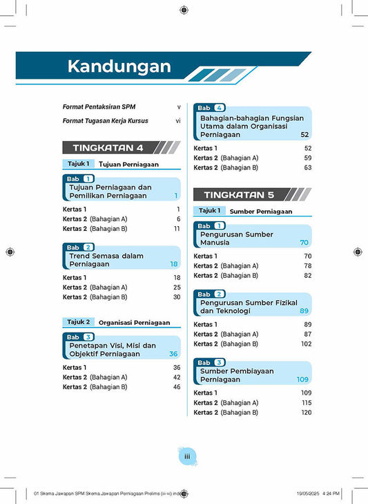 Skema Jawapan SPM Perniagaan KSSM Tg 4&5