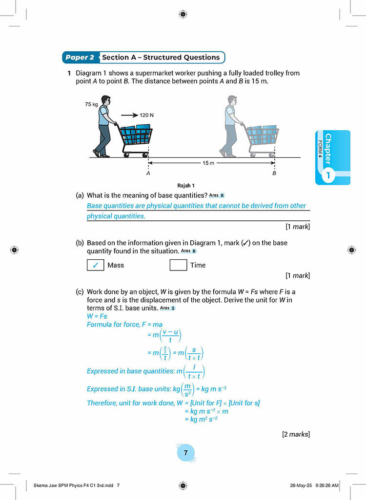 Skema Jawapan SPM Physics KSSM Form 4&5