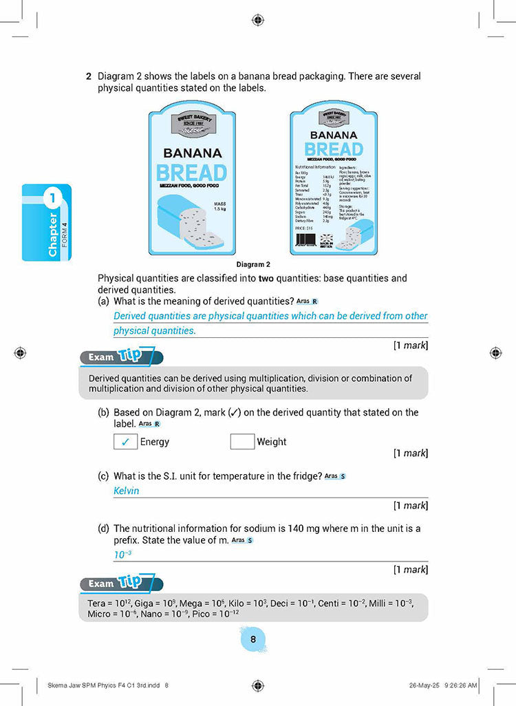 Skema Jawapan SPM Physics KSSM Form 4&5