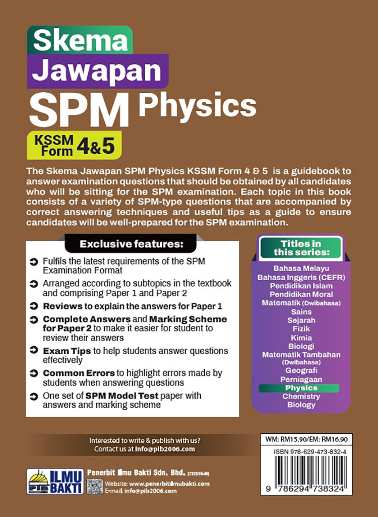 Skema Jawapan SPM Physics KSSM Form 4&5