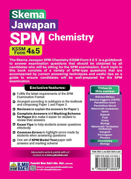 Skema Jawapan SPM Chemistry KSSM Form 4&5