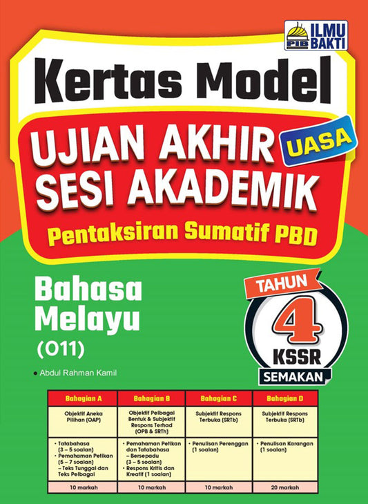 Kertas Model UASA Bahasa Melayu KSSR Thn 4