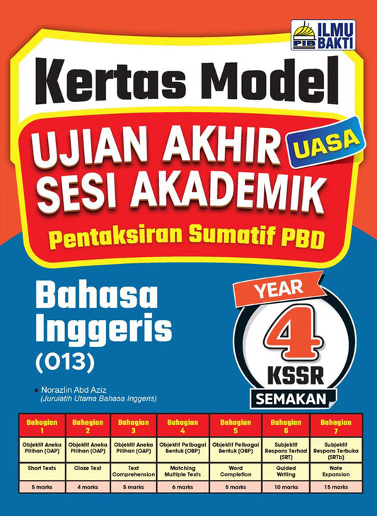 Kertas Model UASA Bahasa Inggeris KSSR Thn 4