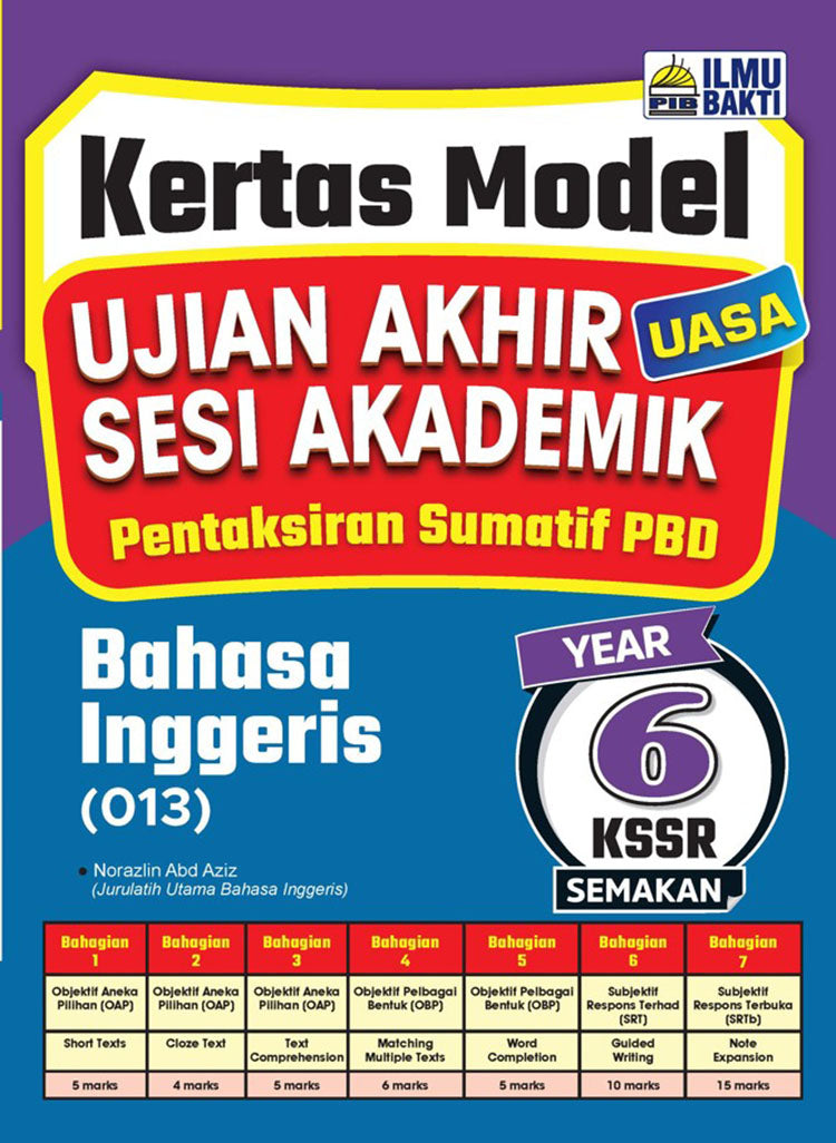 Kertas Model UASA Bahasa Inggeris KSSR Thn 6