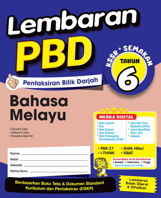 Lembaran PBD (2026) -  Bahasa Melayu Tahun 6