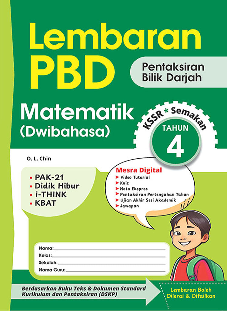 Lembaran PBD Matematik (Dwi) Tahun 4