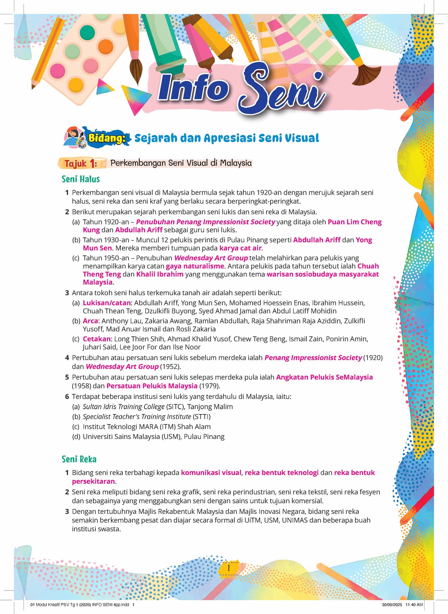 Modul Kreatif Pendidikan Seni Visual Ting 1,2,3