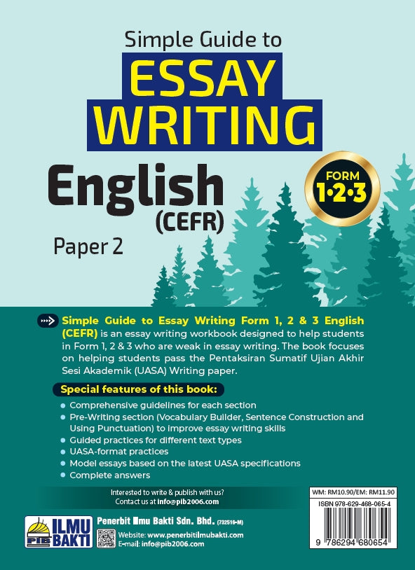 Simple Guide to Essay Writing Form 1, 2 & 3 English (CEFR)