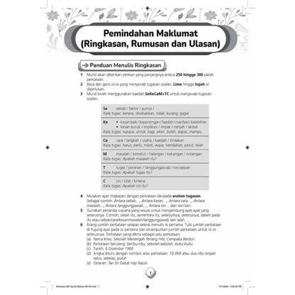 Contoh Karangan Bahasa Melayu Tingkatan 1,2,3 (IMBaKU)